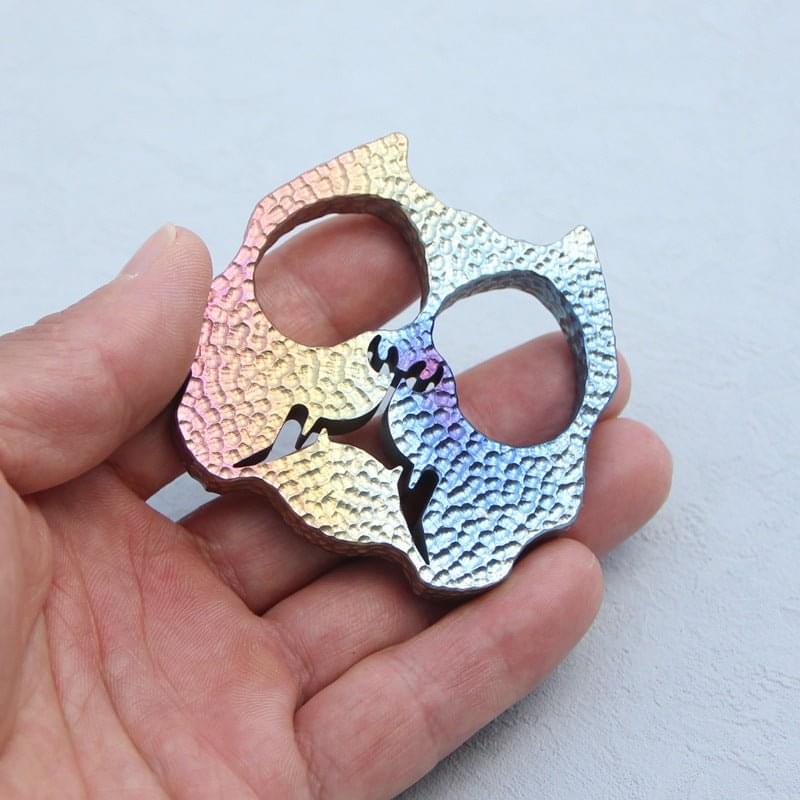 Bulldog Two Finger Titanium Knuckles - Cakra EDC Gadgets Brass Knuckles - Tophatter Daily Deals