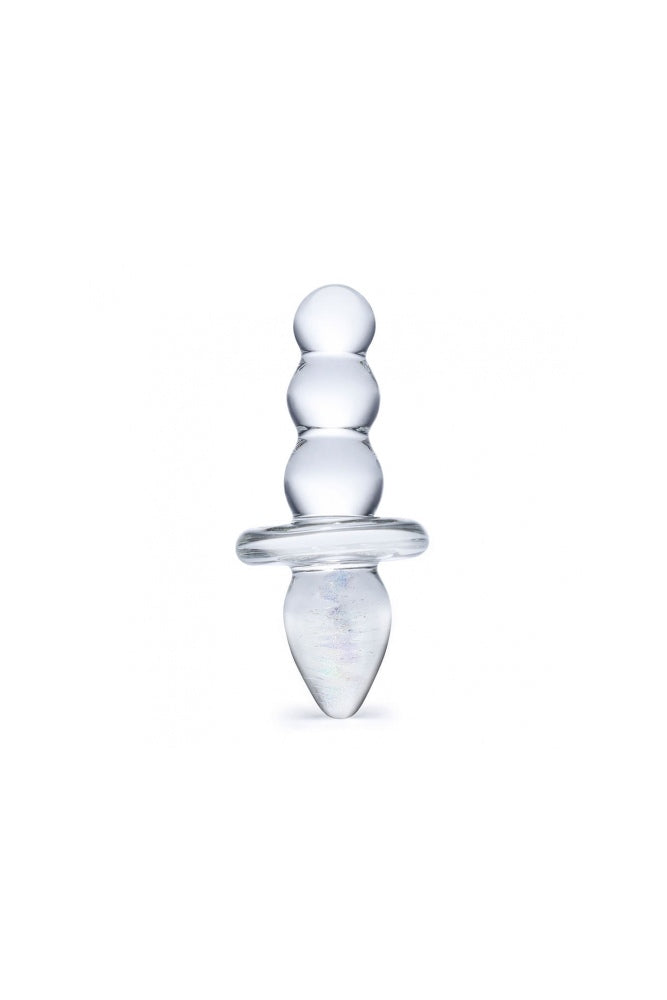 Gläs - Titus - 4.5" Beaded Dual Ended Butt Plug - Clear Sex Toy - Tophatter Daily Deals
