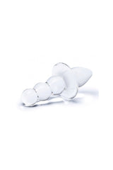 Gläs - Titus - 4.5" Beaded Dual Ended Butt Plug - Clear Sex Toy - Tophatter Daily Deals