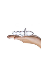 Gläs - Titus - 4.5" Beaded Dual Ended Butt Plug - Clear Sex Toy - Tophatter Daily Deals