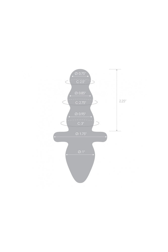Gläs - Titus - 4.5" Beaded Dual Ended Butt Plug - Clear Sex Toy - Tophatter Daily Deals