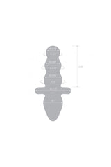 Gläs - Titus - 4.5" Beaded Dual Ended Butt Plug - Clear Sex Toy - Tophatter Daily Deals
