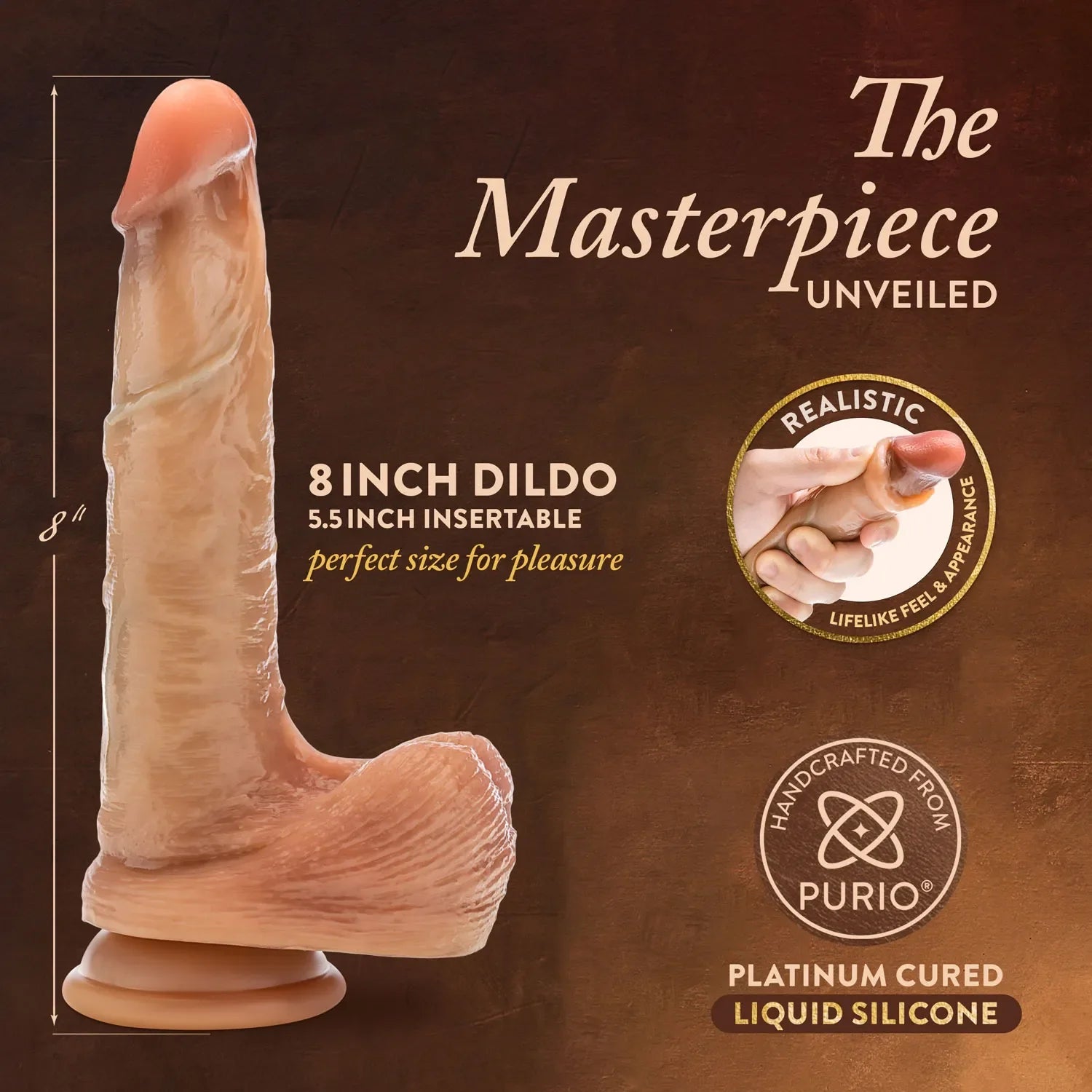 Renaissance DaVinci – 8 Inch Realistic Dual Density Dildo > Dildos > Realistic Dildos - Tophatter Daily Deals