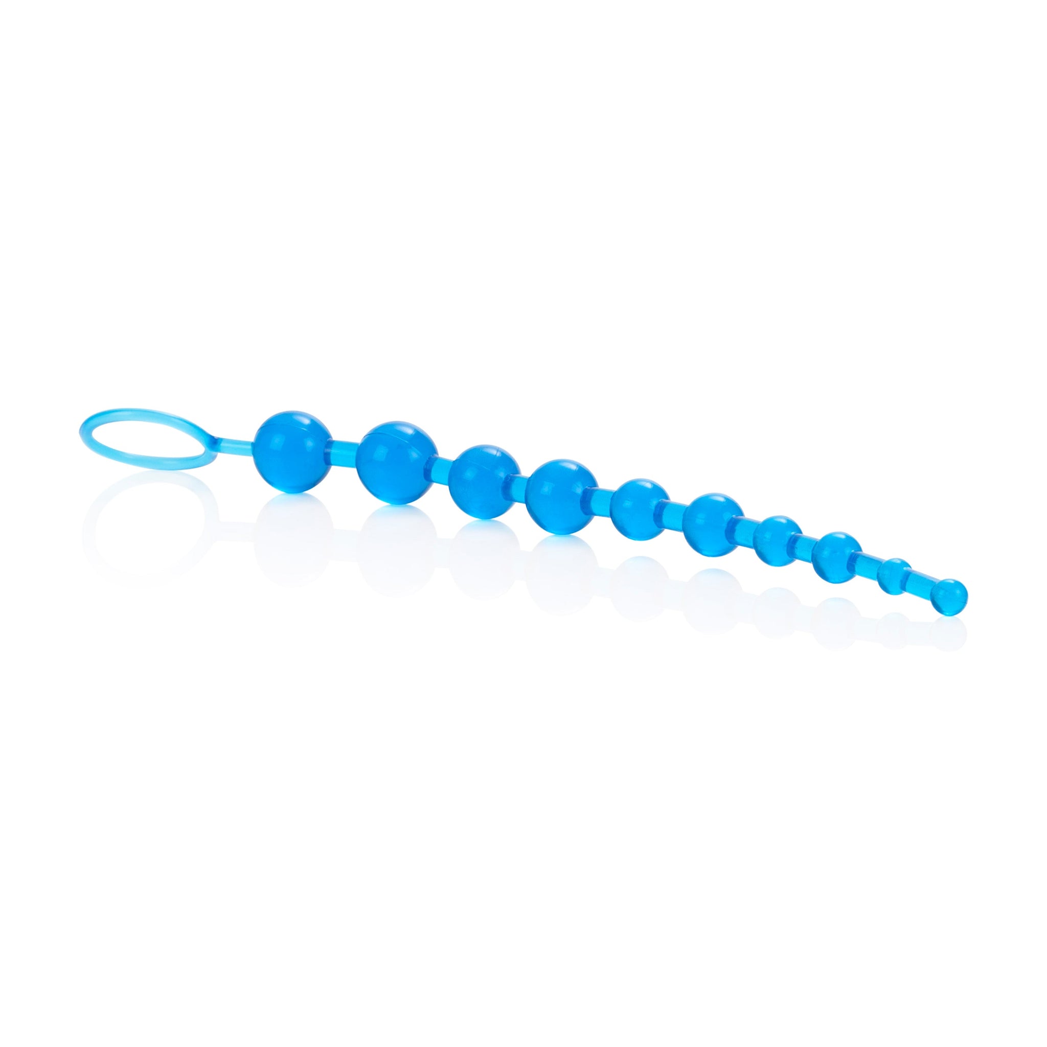 X-10 Blue Graduated Anal Beads with 10 Pliable Jelly Balls and Easy Retrieval Loop > Anal Range > Anal Beads - Tophatter Daily Deals
