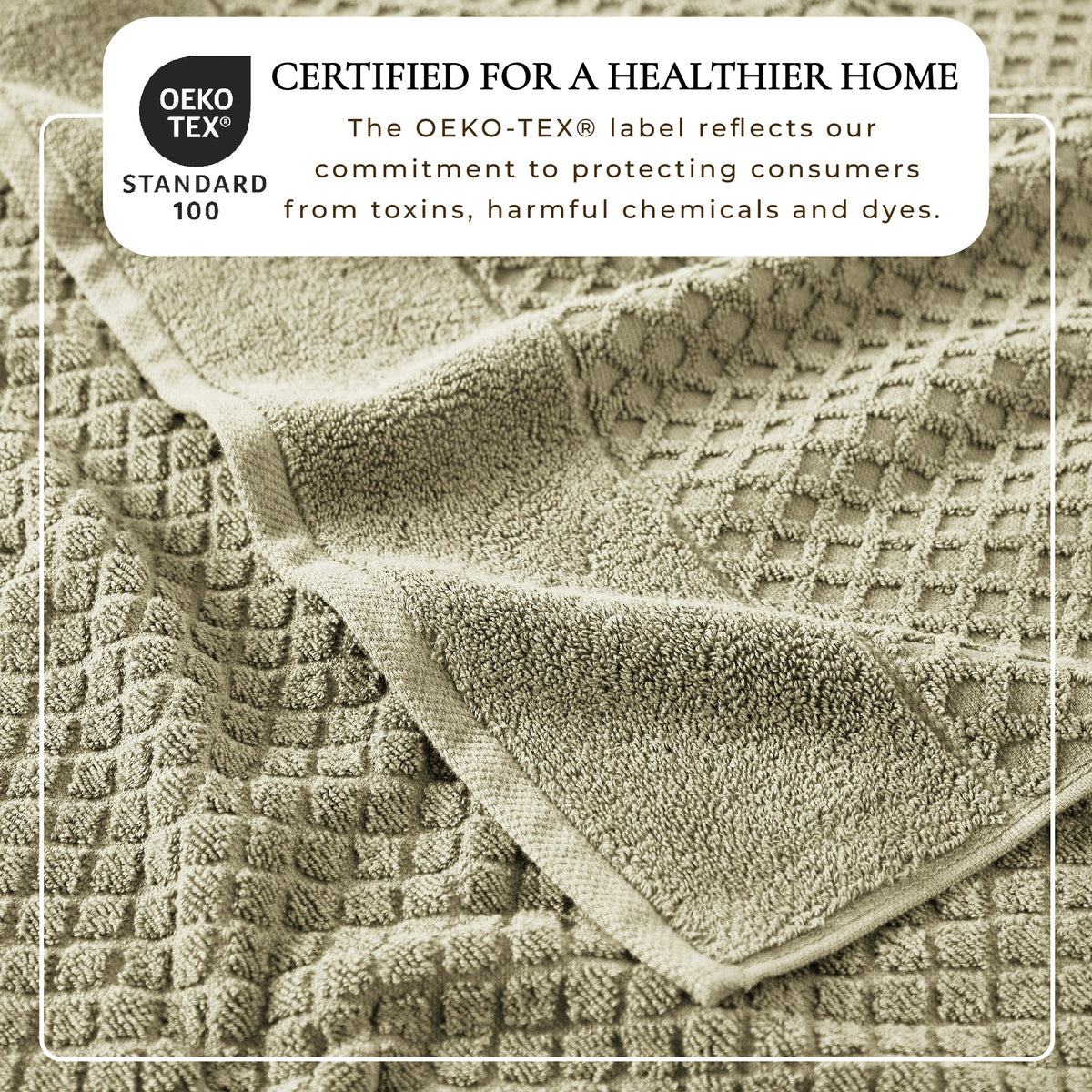 Cotton Diamond Waffle Weave Bath Towel Set - Grayson Collection Bath - Tophatter Daily Deals