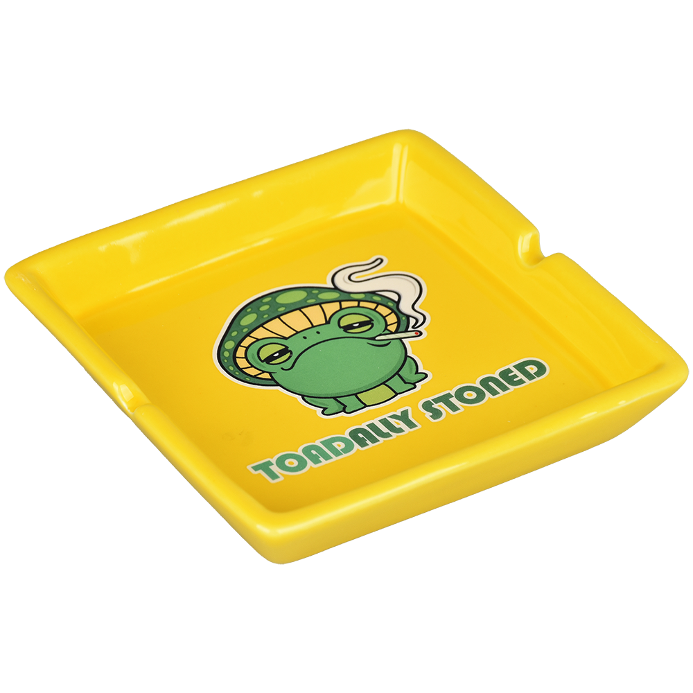 Toadally Stoned Ceramic Ashtray Ashtrays - Tophatter Daily Deals