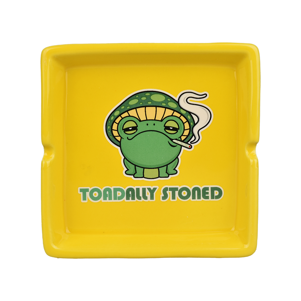 Toadally Stoned Ceramic Ashtray Ashtrays - Tophatter Daily Deals