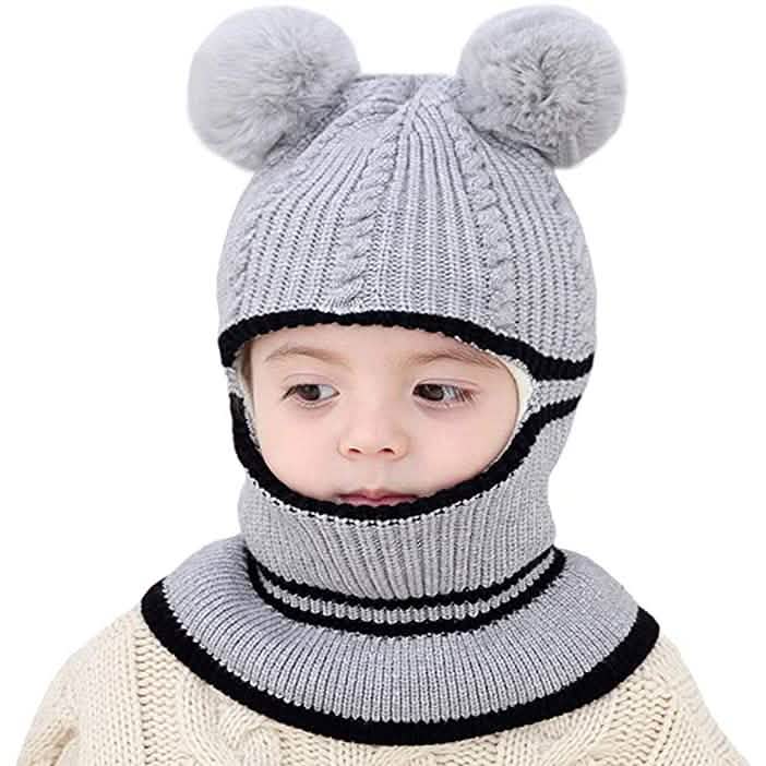 Toddler Fleece Lined Winter Bear Hat Gray Kids' & Baby Clothing - Tophatter Daily Deals