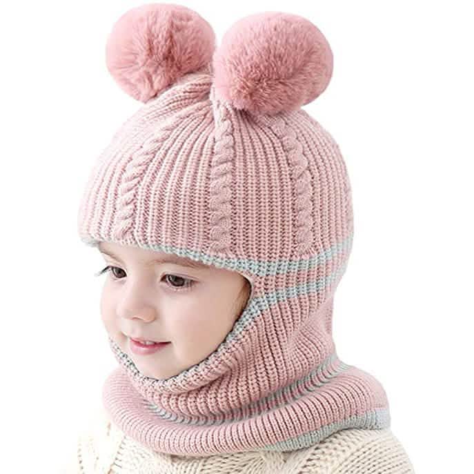 Toddler Fleece Lined Winter Bear Hat Pink Kids' & Baby Clothing - Tophatter Daily Deals
