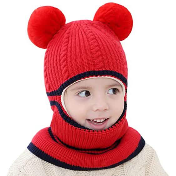 Toddler Fleece Lined Winter Bear Hat Red Kids' & Baby Clothing - Tophatter Daily Deals