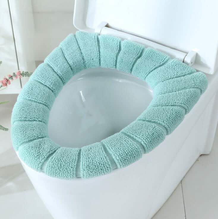Toilet Seat Soft Thick Washable Cover Pad Protector Green Bath - Tophatter Daily Deals