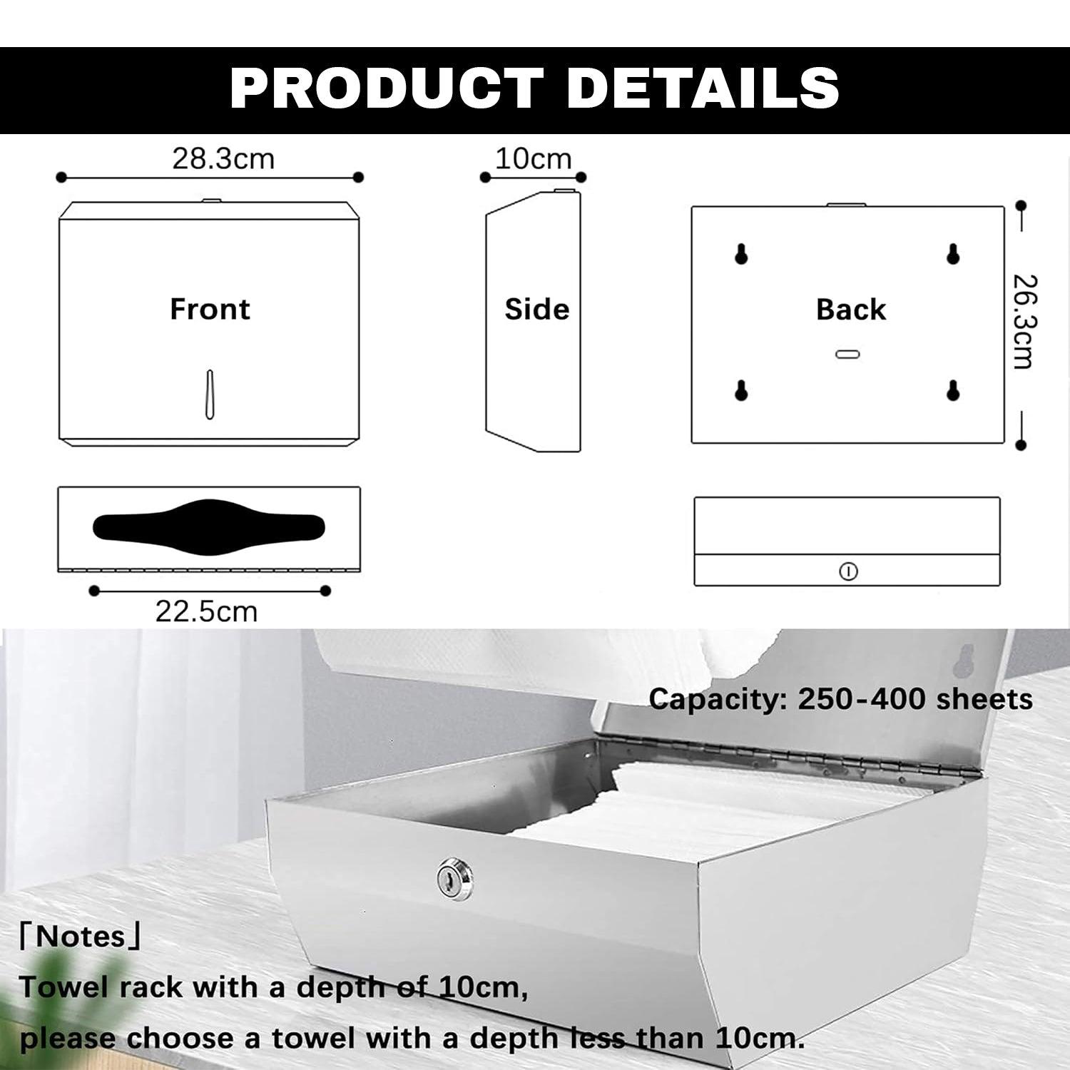 Bathroom Tissue Dispenser - Hand Paper Towel Dispenser Home Toilet Holder Wall Mounted Bathroom Tissue Box Home - Tophatter Daily Deals