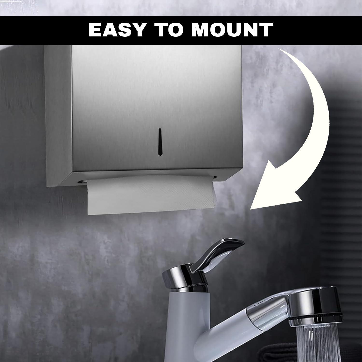 Bathroom Tissue Dispenser - Hand Paper Towel Dispenser Home Toilet Holder Wall Mounted Bathroom Tissue Box Home - Tophatter Daily Deals