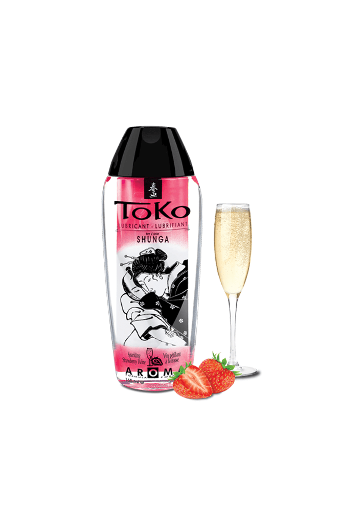 Shunga - Toko - Aroma Flavoured Lubricant - Sparkling Strawberry Wine - 5.5oz Liquid - Tophatter Daily Deals