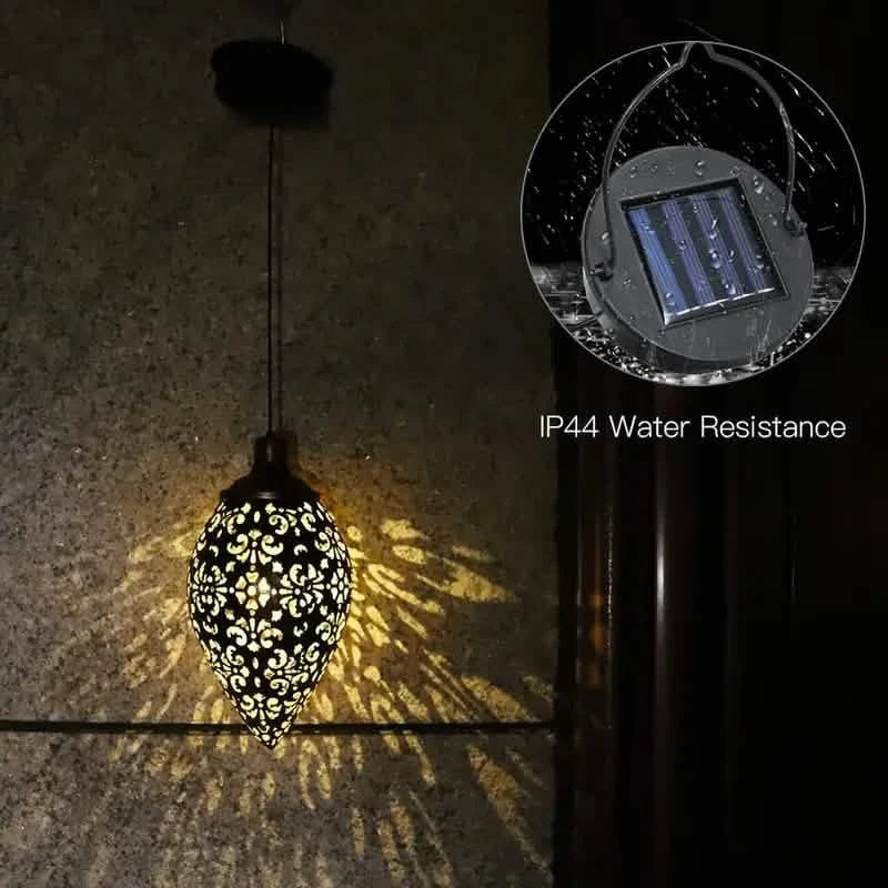 Tomshine Solar Lantern LED Moroccan Garden Lights Metal Lamp Waterproof Solar Outdoor Lights - Tophatter Daily Deals