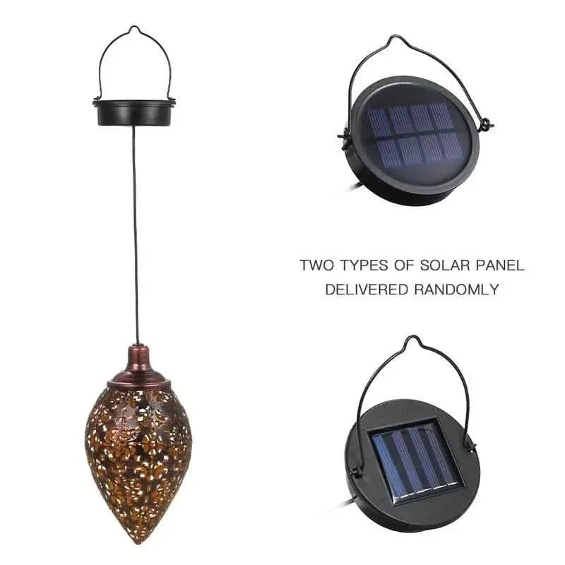 Tomshine Solar Lantern LED Moroccan Garden Lights Metal Lamp Waterproof Solar Outdoor Lights - Tophatter Daily Deals