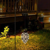 Tomshine Solar Lantern LED Moroccan Garden Lights Metal Lamp Waterproof Solar Outdoor Lights - Tophatter Daily Deals