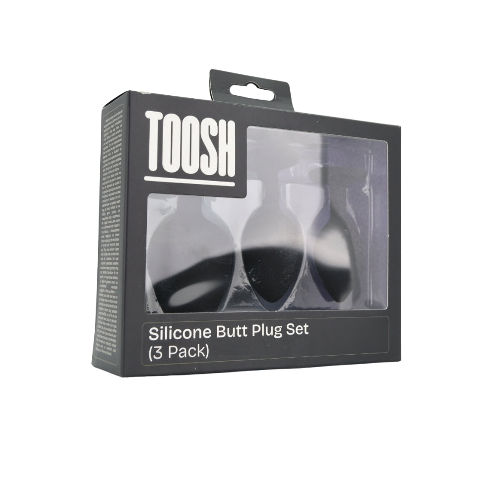 Toosh Silicone Butt Plug Set of 3 Small to Large – Jewelled Base Butt Plug > Anal Range > Butt Plug Kits - Tophatter Daily Deals