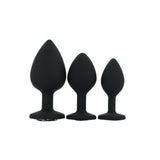 Toosh Silicone Butt Plug Set of 3 Small to Large – Jewelled Base Butt Plug > Anal Range > Butt Plug Kits - Tophatter Daily Deals