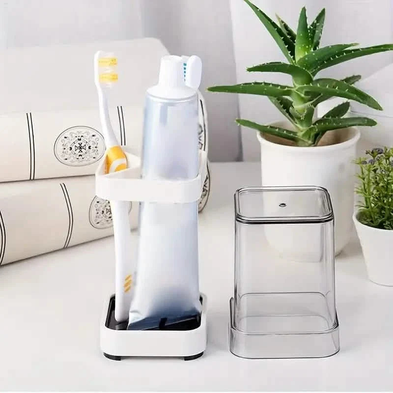 Toothbrush Holder With Gargle Cup Bath - Tophatter Daily Deals