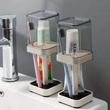 Toothbrush Holder With Gargle Cup Bath - Tophatter Daily Deals