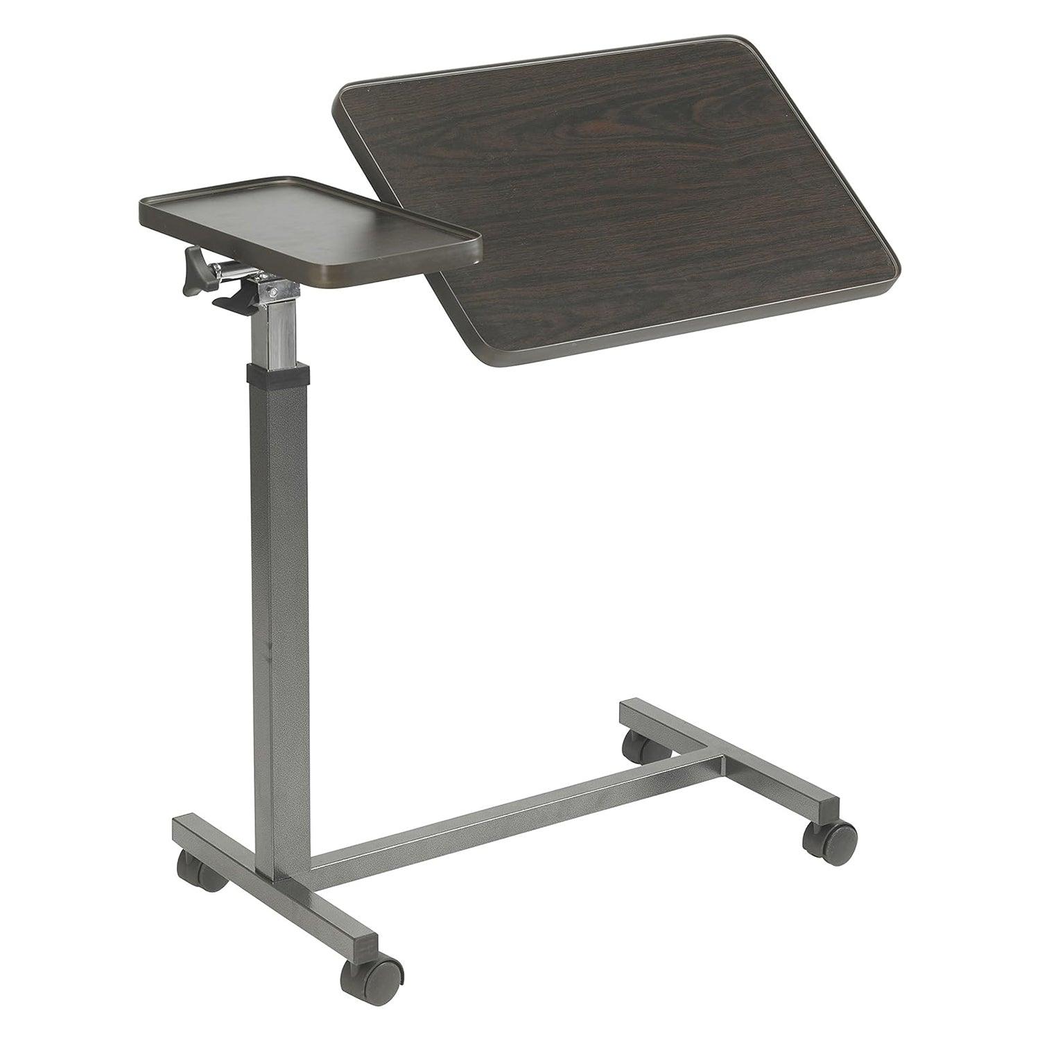 Over Bed Table - Deluxe Twin Top Over Bed or Chair Table Adjustable Height and Angle Mobility Aid Apparel & Accessories - Tophatter Daily Deals