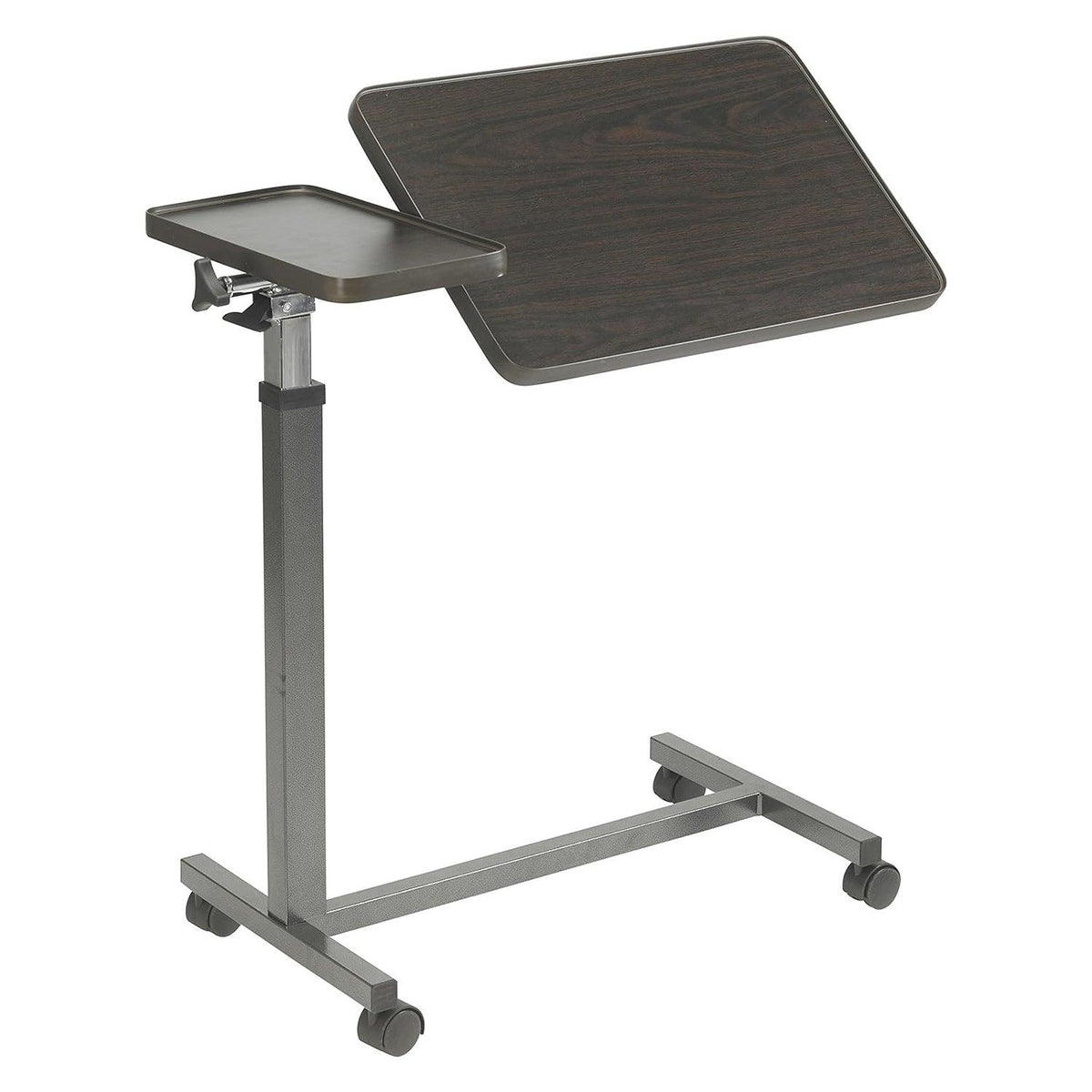 Over Bed Table - Deluxe Twin Top Over Bed or Chair Table Adjustable Height and Angle Mobility Aid Apparel & Accessories - Tophatter Daily Deals