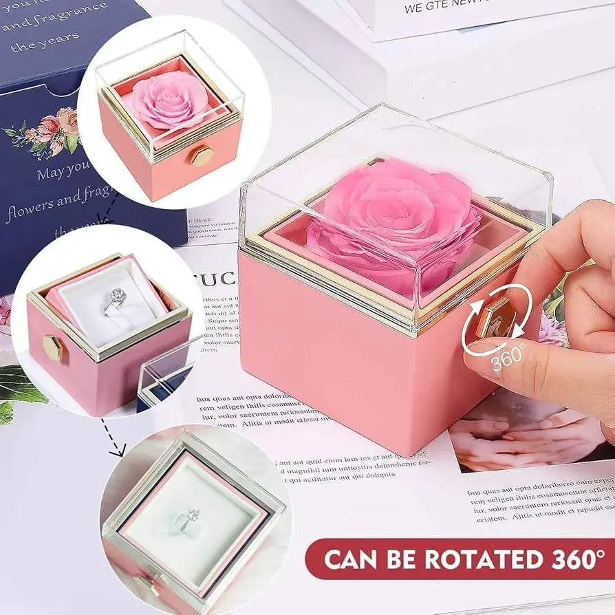 Valentine's™ Rotating Rose Jewelry Box Jewelry Boxes - Tophatter Daily Deals