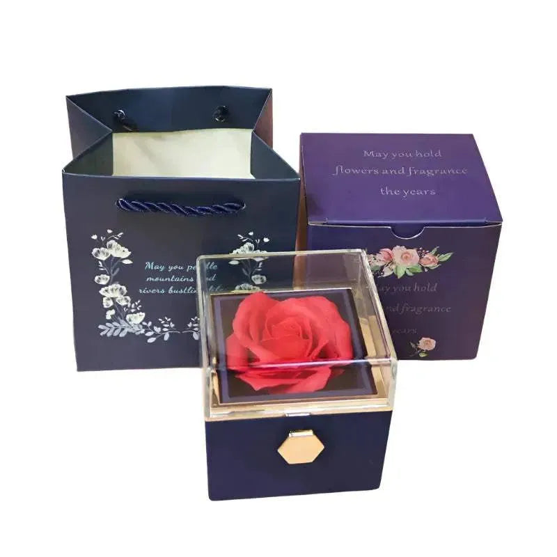 Valentine's Day™ Rotating Rose Jewelry Box Jewelry Boxes - Tophatter Daily Deals