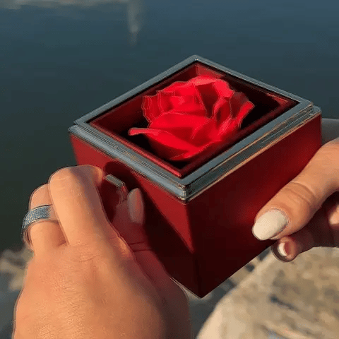Valentine's Day™ Rotating Rose Jewelry Box Jewelry Boxes - Tophatter Daily Deals