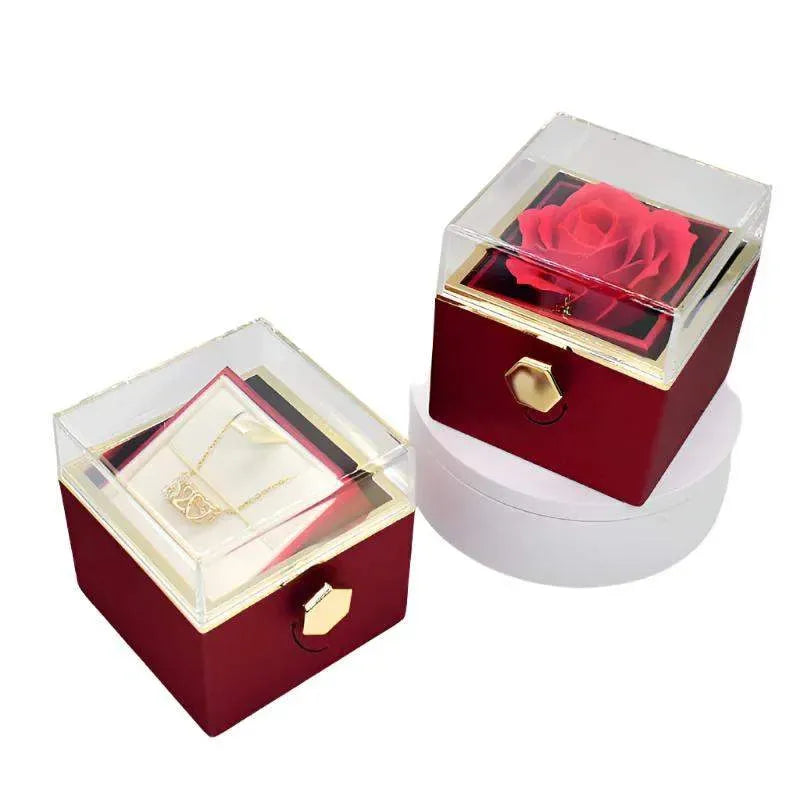 Valentine's Day™ Rotating Rose Jewelry Box Jewelry Boxes - Tophatter Daily Deals