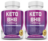 Keto BHB 1200mg Weight Loss Pills - Advanced Ketosis Support Supplement 2x Bottles (120 Capsules) Vitamins & Supplements - Tophatter Daily Deals