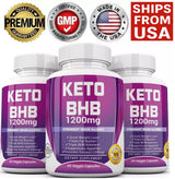 Keto BHB 1200mg Weight Loss Pills - Advanced Ketosis Support Supplement 3x Bottles (180 Capsules) - Most Popular 🔥 Vitamins & Supplements - Tophatter Daily Deals