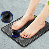 Experience Ultimate Pain Relief & Foot Comfort: EMS Stimulator Massager Foot Mat with 8 Modes and 19 Intensity Levels Foot Massagers - Tophatter Daily Deals