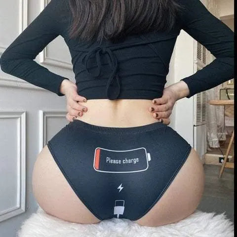 Please Charge - Low Battery Funny Sexy Panties Panties - Tophatter Daily Deals