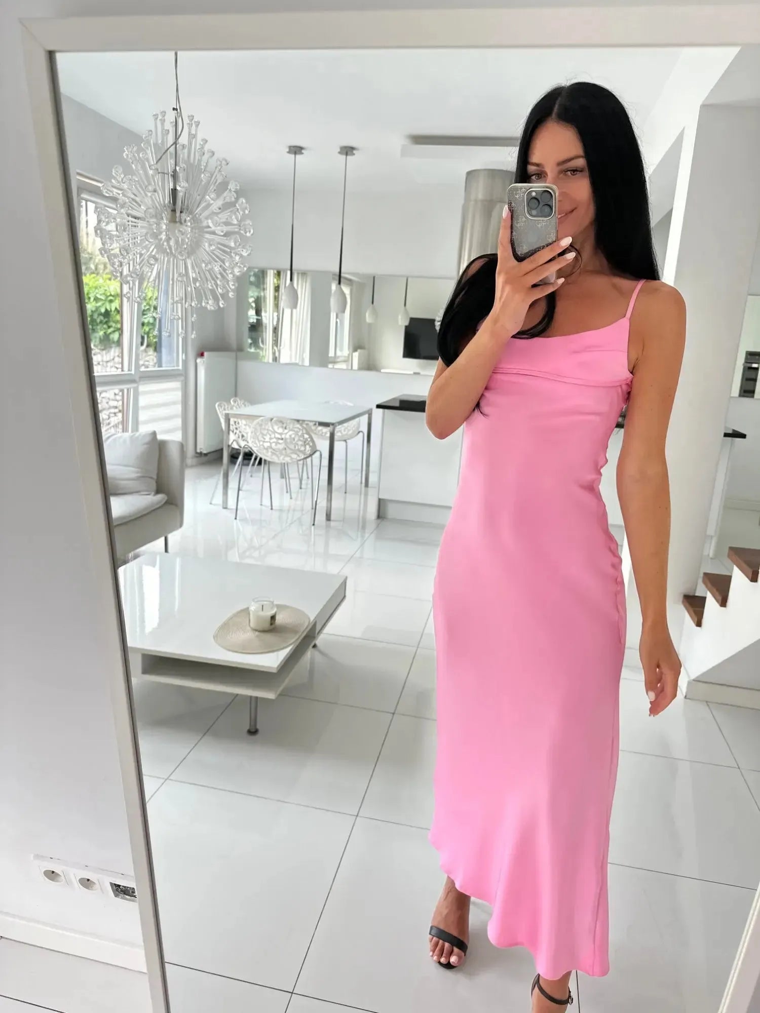 Satin Sleeveless Camisole Dress: Elegant Backless Summer Style 👗 Dresses - Tophatter Daily Deals