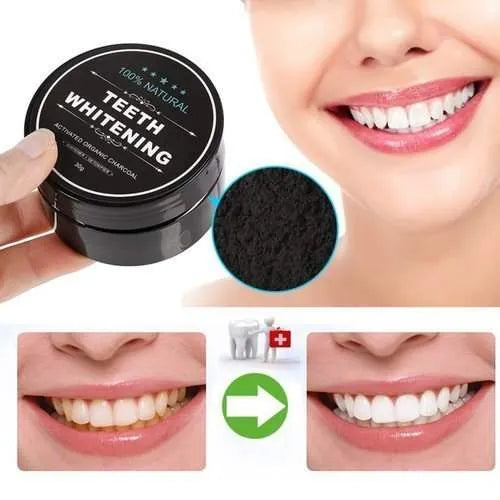 Organic Labs™ Activated Charcoal Teeth Whitening Powder Teeth Whiteners - Tophatter Daily Deals