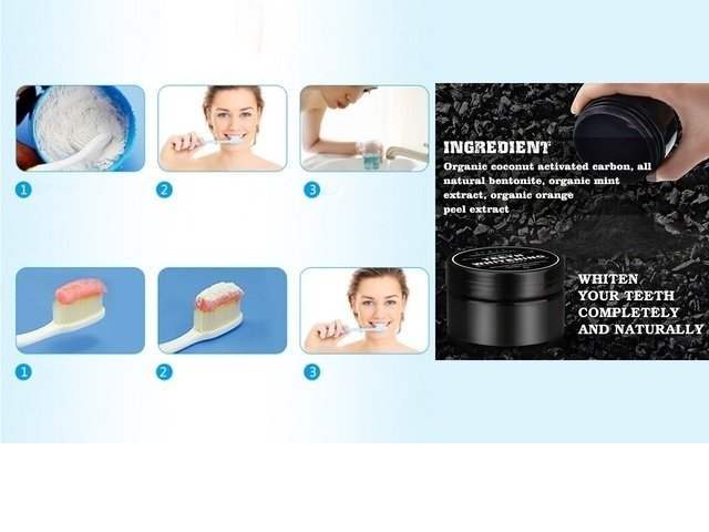 Organic Labs™ Activated Charcoal Teeth Whitening Powder Teeth Whiteners - Tophatter Daily Deals