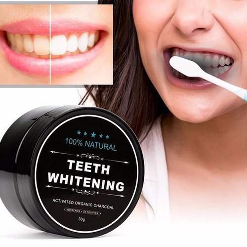 Organic Labs™ Activated Charcoal Teeth Whitening Powder Teeth Whiteners - Tophatter Daily Deals