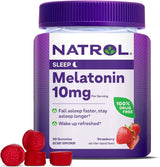 Natrol Melatonin 10mg Gummies - Natural Sleep Aid for Better Rest (90 Count) Vitamins & Supplements - Tophatter Daily Deals