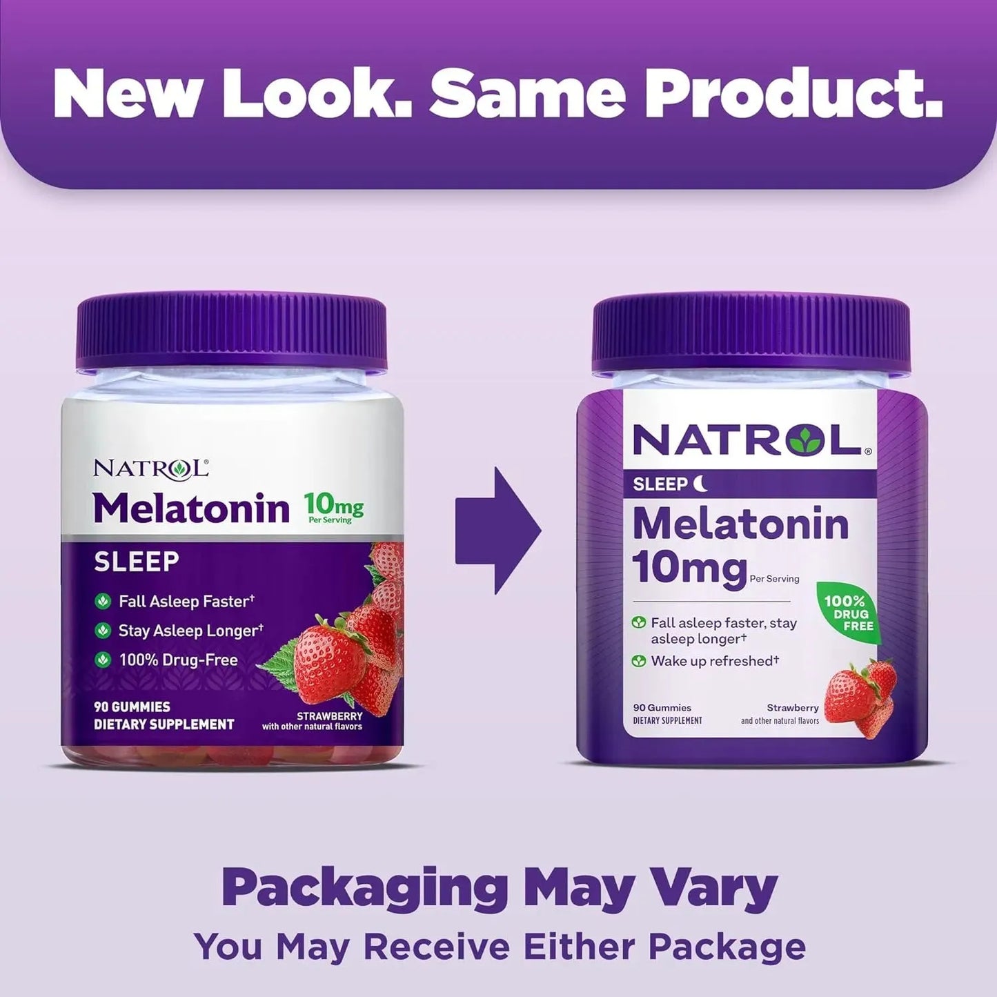 Natrol Melatonin 10mg Gummies - Natural Sleep Aid for Better Rest (90 Count) Vitamins & Supplements - Tophatter Daily Deals