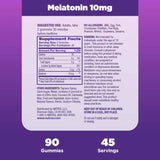Natrol Melatonin 10mg Gummies - Natural Sleep Aid for Better Rest (90 Count) Vitamins & Supplements - Tophatter Daily Deals