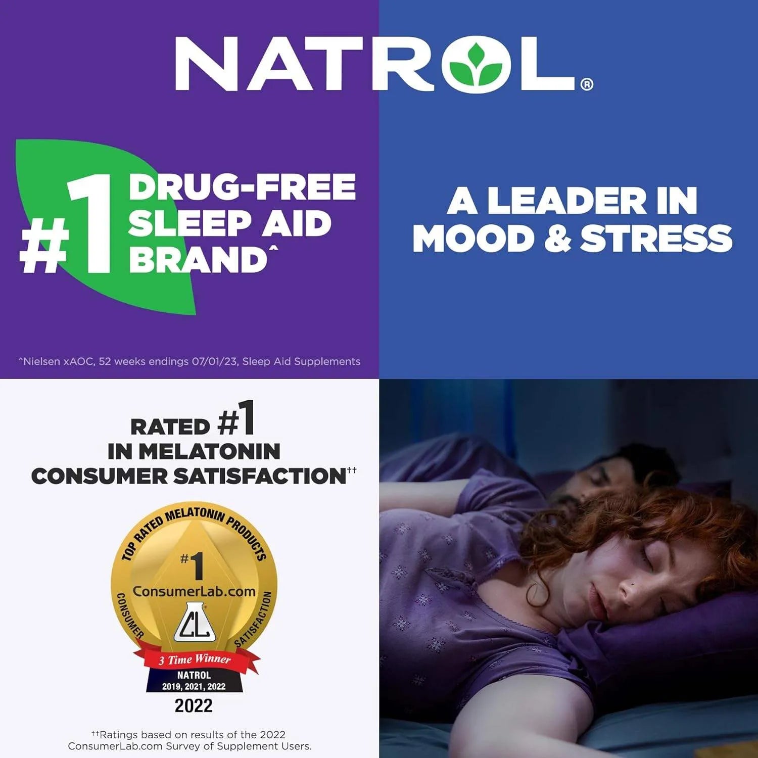Natrol Melatonin 10mg Gummies - Natural Sleep Aid for Better Rest (90 Count) Vitamins & Supplements - Tophatter Daily Deals