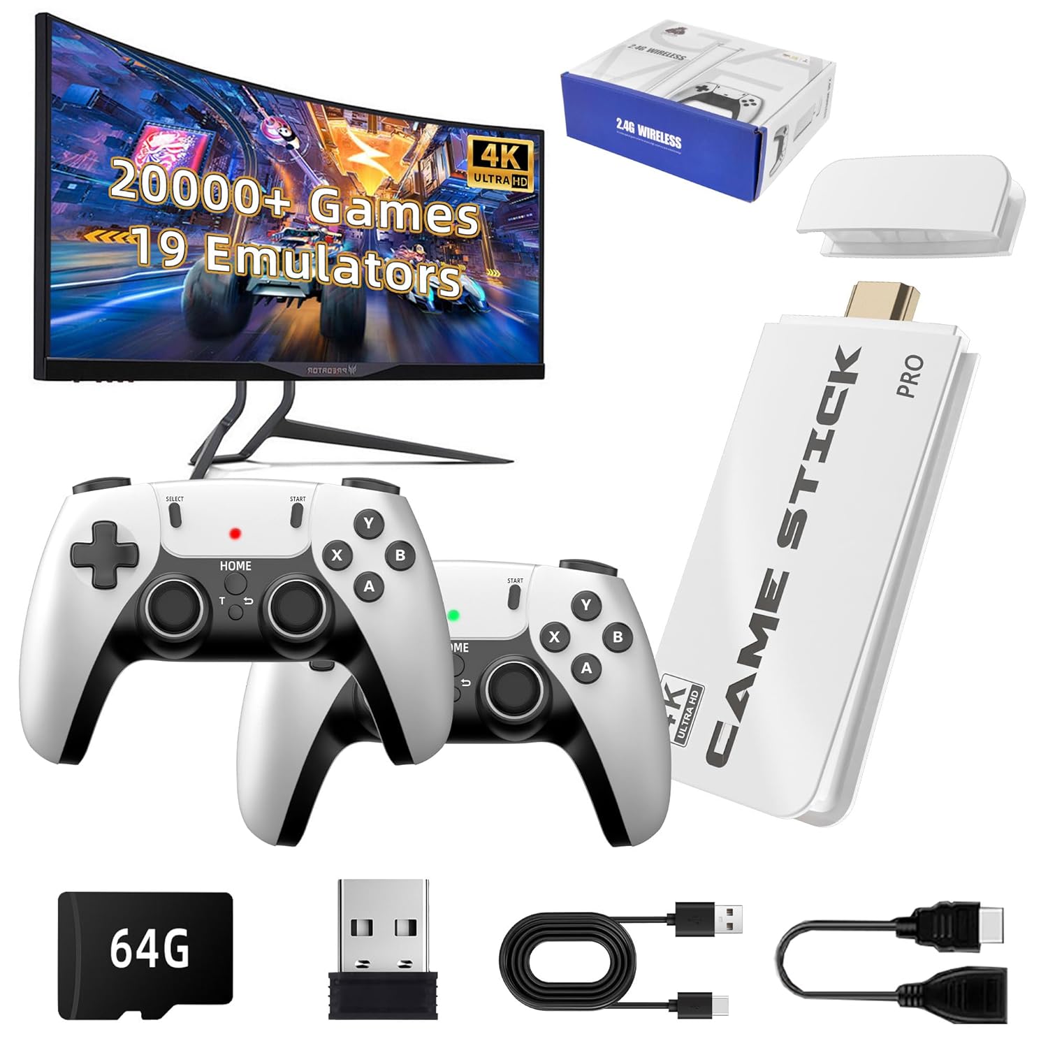 Tophatter's™ Retro Game Stick 20k Games 64GB Video Game Consoles - Tophatter Daily Deals