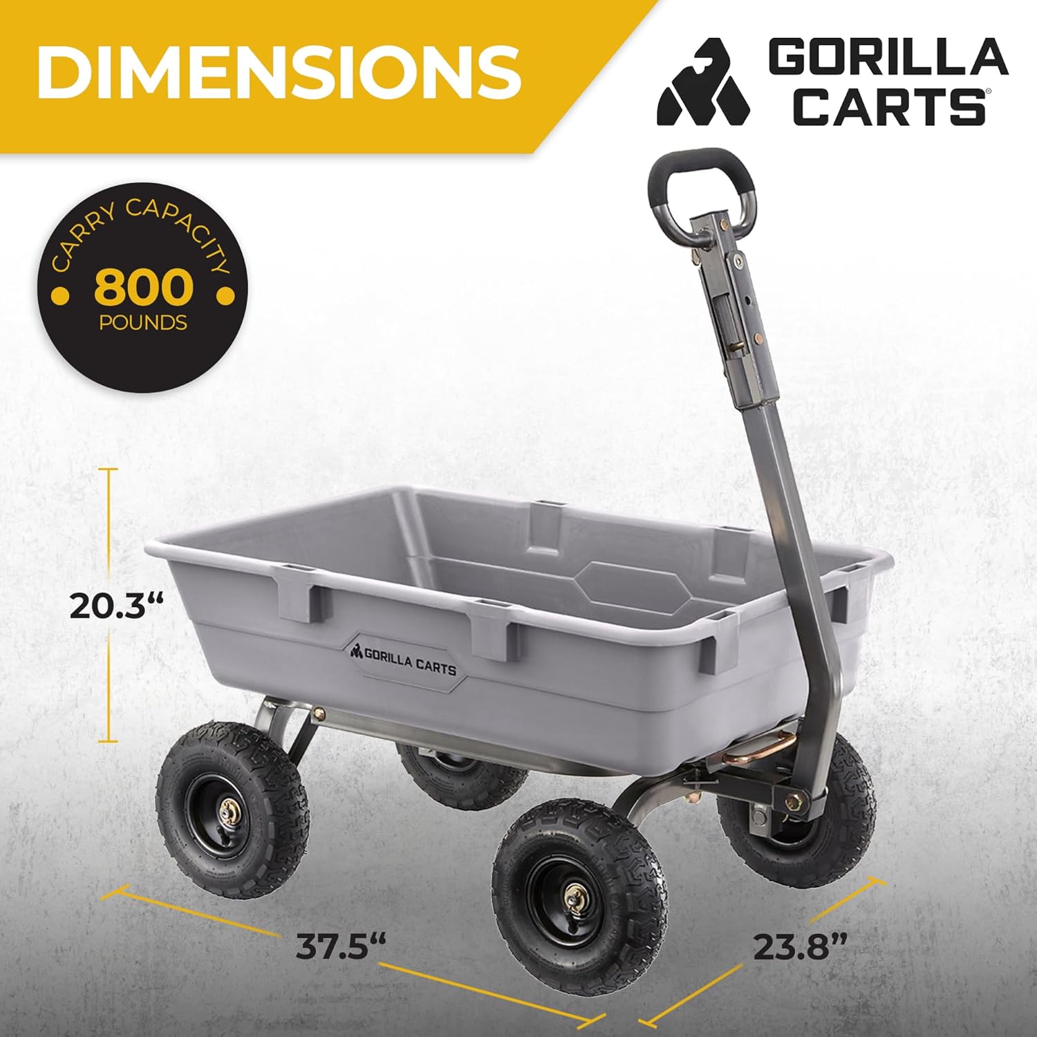 Gorilla® Heavy Duty Utility Cart Wheelbarrow - Tophatter Daily Deals