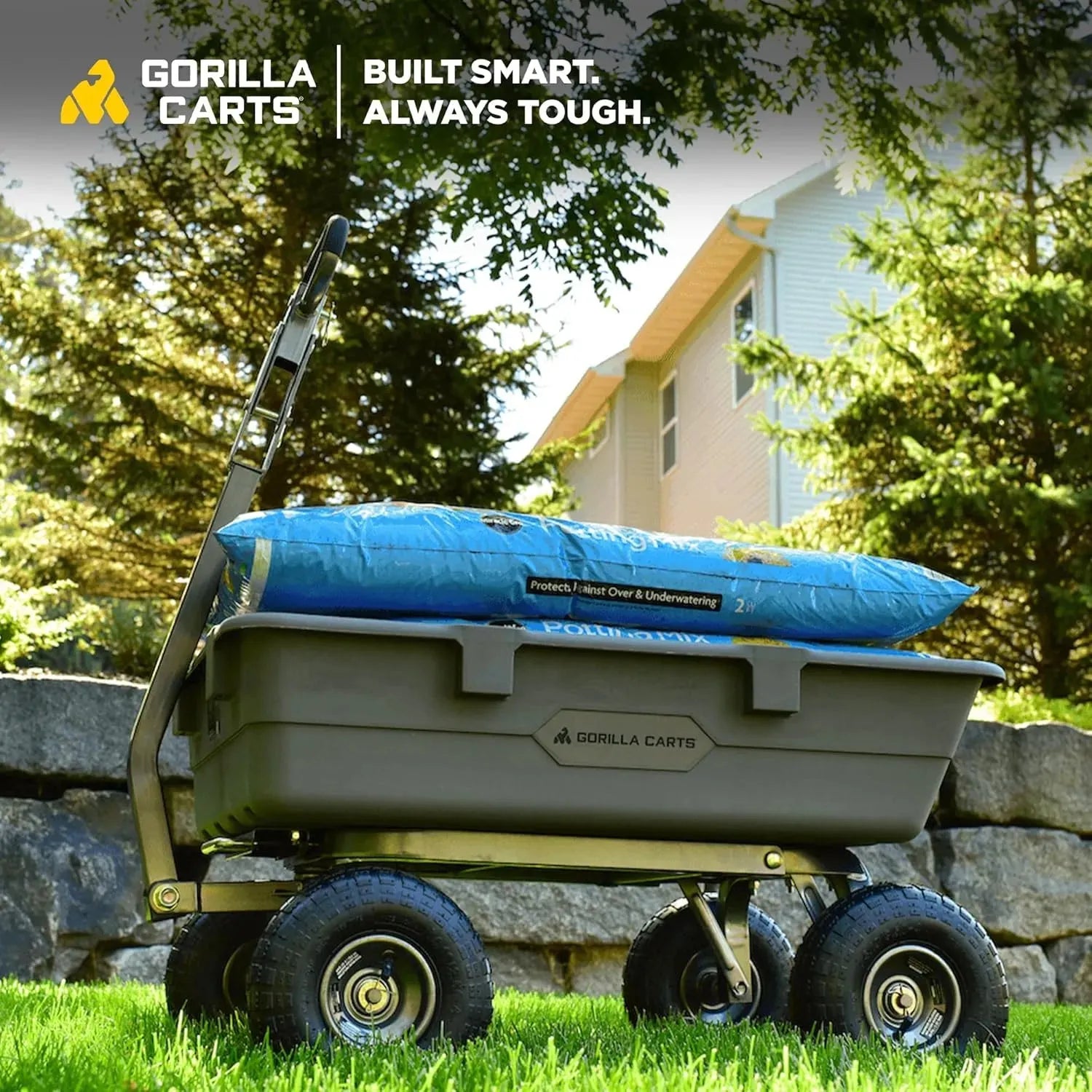 Gorilla® Heavy Duty Utility Cart Wheelbarrow - Tophatter Daily Deals