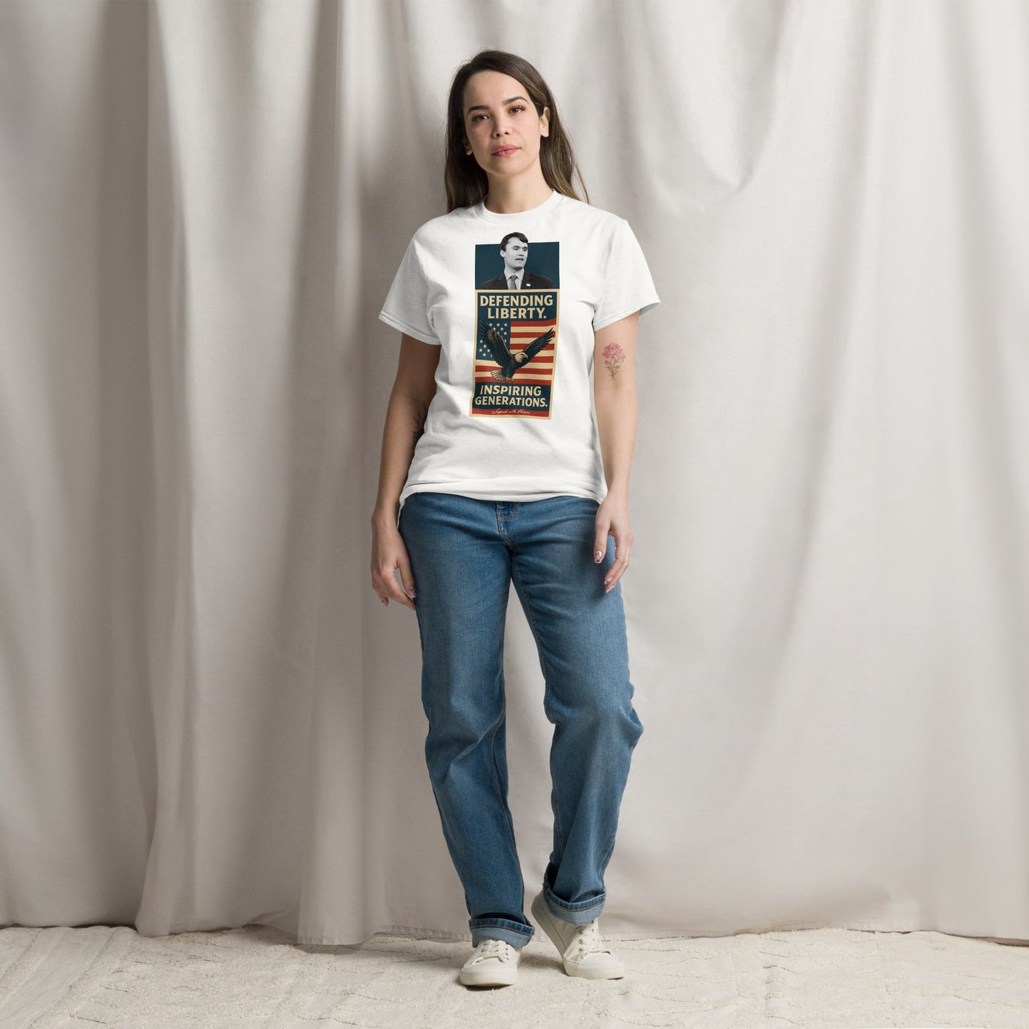 Charlie Kirk Defending Liberty Inspiring Generations Shirt T-Shirt - Tophatter Daily Deals