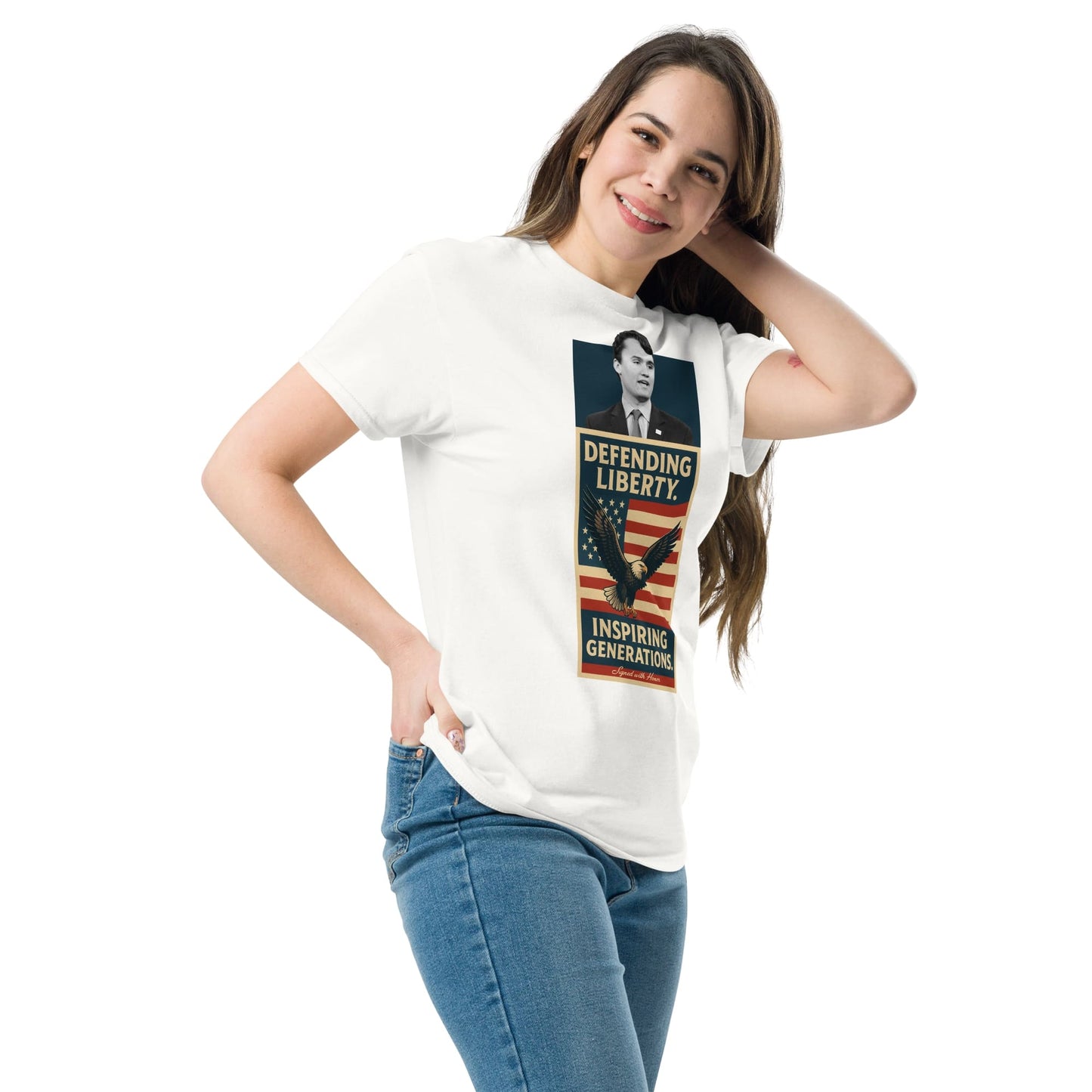 Charlie Kirk Defending Liberty Inspiring Generations Shirt T-Shirt - Tophatter Daily Deals