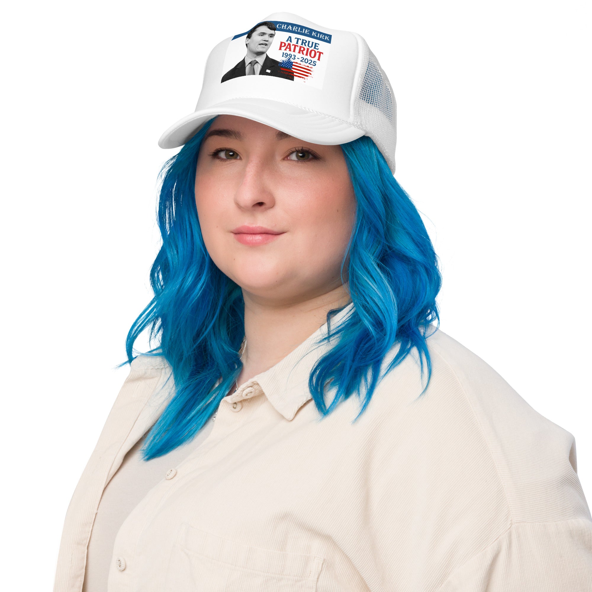Charlie Kirk Trucker Hat, True Patriot 1993-2025 Rip Memorial American Flag Trucker Cap Trucker Hat - Tophatter Daily Deals