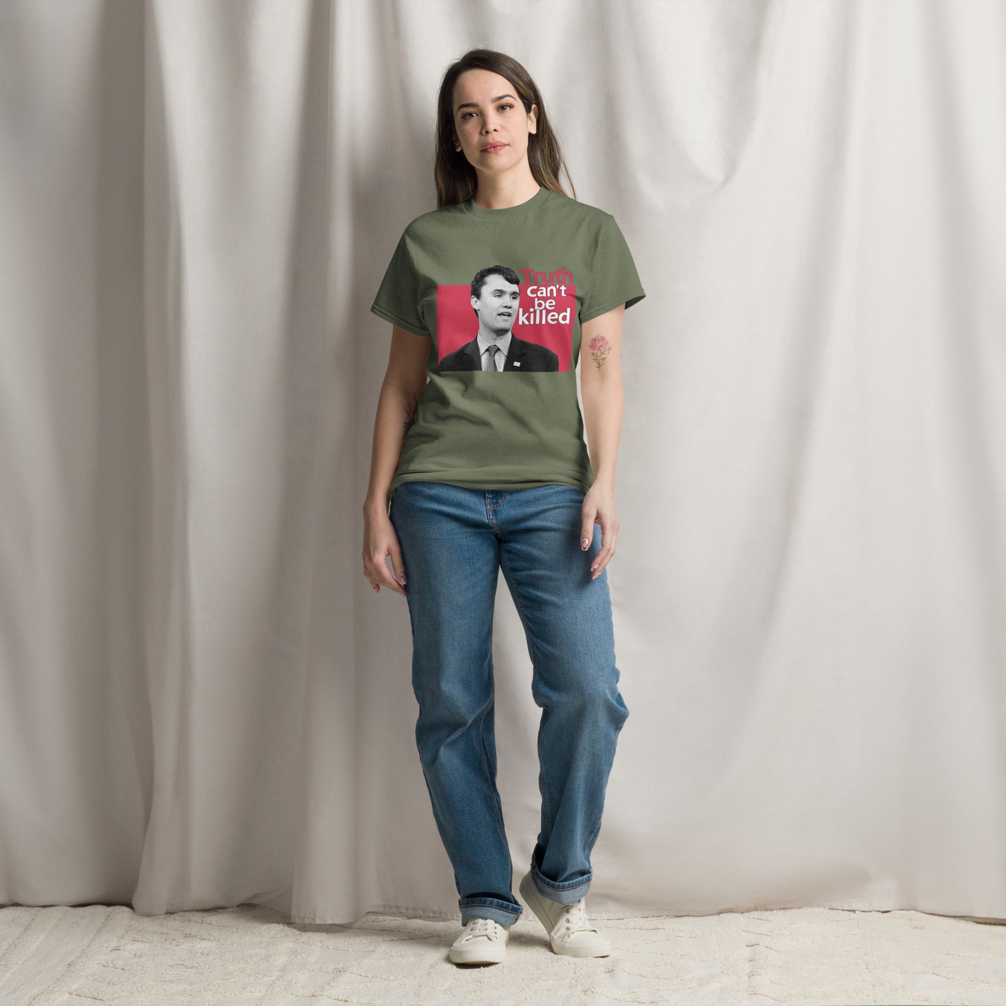 Charlie Kirk Shirt, Truth Can't Be Killed T-Shirt T-Shirt - Tophatter Daily Deals